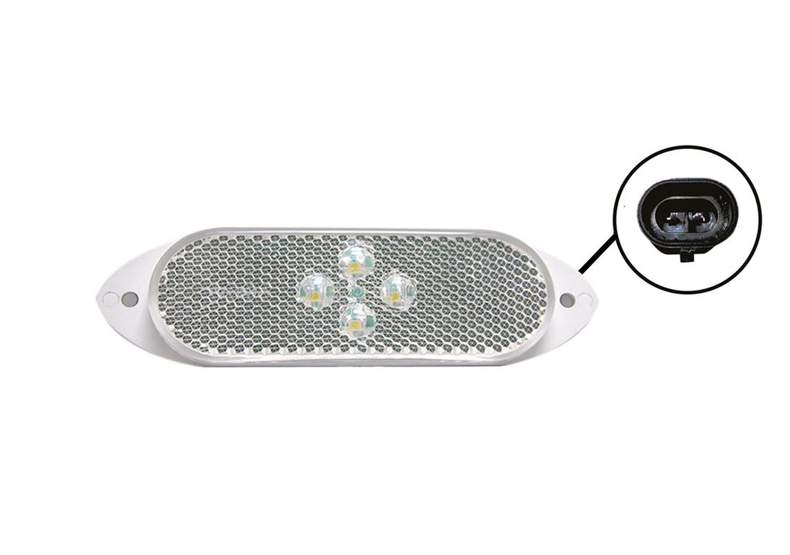 Luce di posizione anteriore LED 24V trasparente